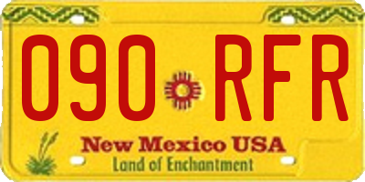 NM license plate 090RFR