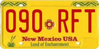 NM license plate 090RFT