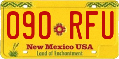 NM license plate 090RFU