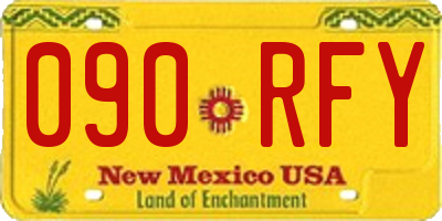 NM license plate 090RFY