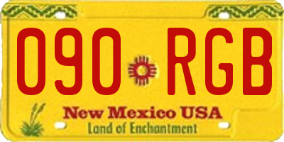 NM license plate 090RGB