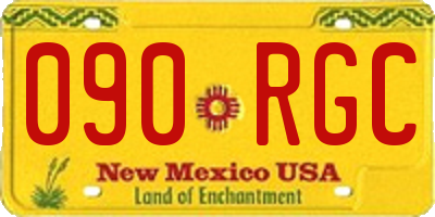 NM license plate 090RGC