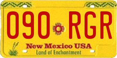 NM license plate 090RGR