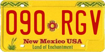 NM license plate 090RGV