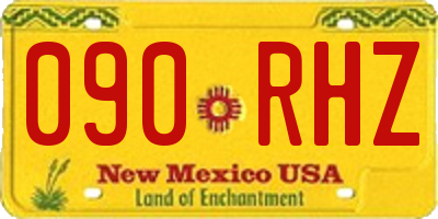 NM license plate 090RHZ