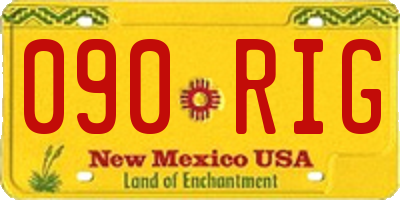 NM license plate 090RIG