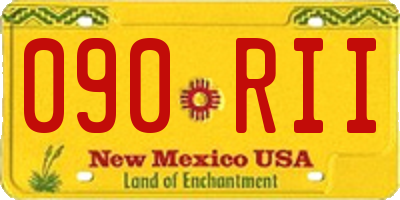 NM license plate 090RII