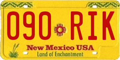 NM license plate 090RIK