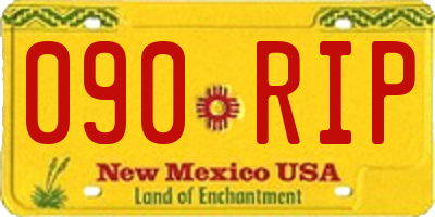 NM license plate 090RIP