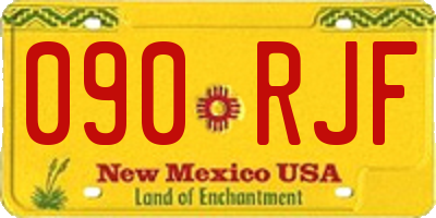 NM license plate 090RJF