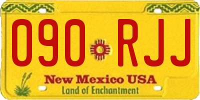 NM license plate 090RJJ