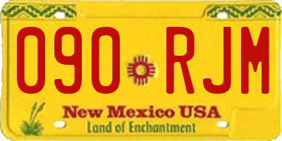 NM license plate 090RJM