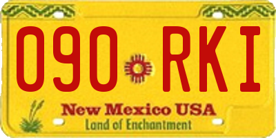 NM license plate 090RKI