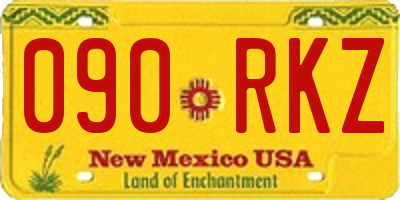 NM license plate 090RKZ