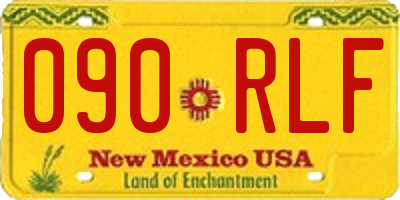 NM license plate 090RLF