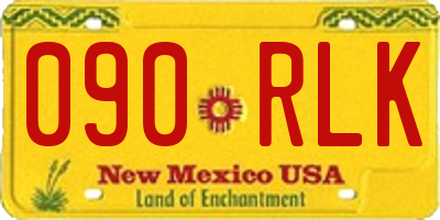 NM license plate 090RLK