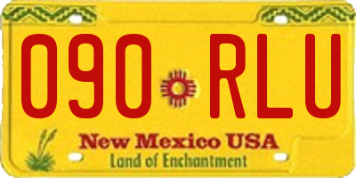 NM license plate 090RLU