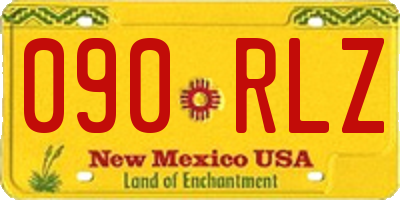 NM license plate 090RLZ