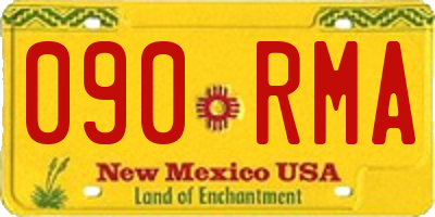 NM license plate 090RMA