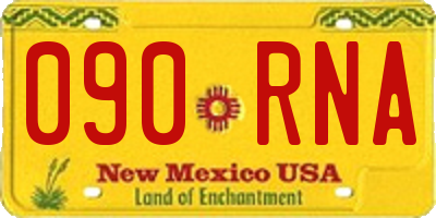 NM license plate 090RNA