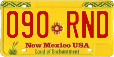NM license plate 090RND