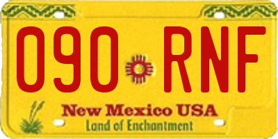 NM license plate 090RNF