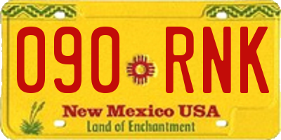 NM license plate 090RNK