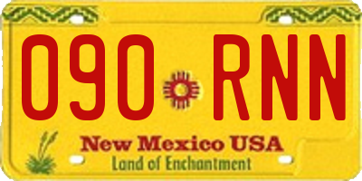 NM license plate 090RNN