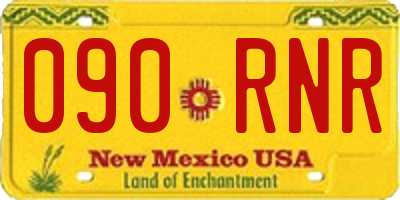 NM license plate 090RNR