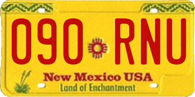 NM license plate 090RNU