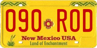NM license plate 090ROD
