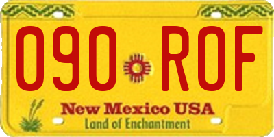 NM license plate 090ROF