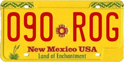 NM license plate 090ROG