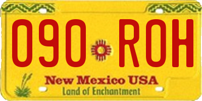 NM license plate 090ROH