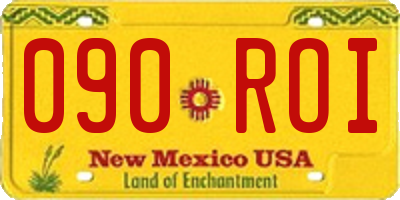 NM license plate 090ROI
