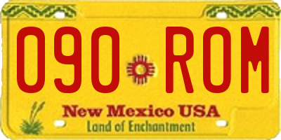 NM license plate 090ROM