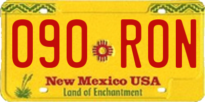 NM license plate 090RON