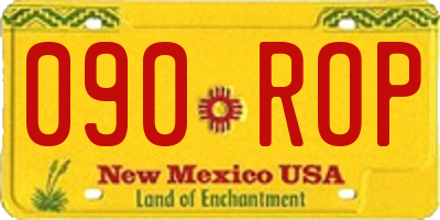 NM license plate 090ROP