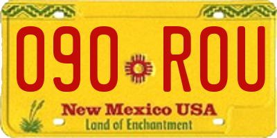 NM license plate 090ROU