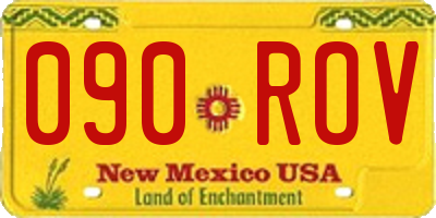 NM license plate 090ROV