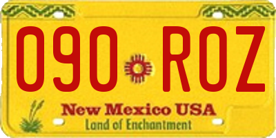 NM license plate 090ROZ