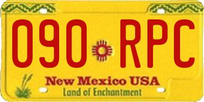 NM license plate 090RPC