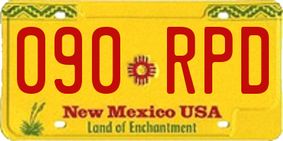 NM license plate 090RPD