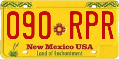 NM license plate 090RPR