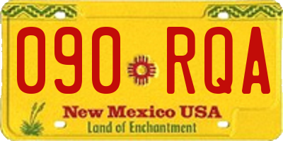NM license plate 090RQA