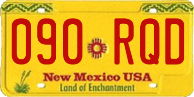 NM license plate 090RQD