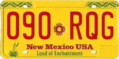 NM license plate 090RQG