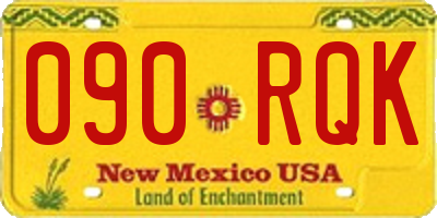 NM license plate 090RQK