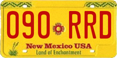 NM license plate 090RRD