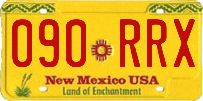 NM license plate 090RRX